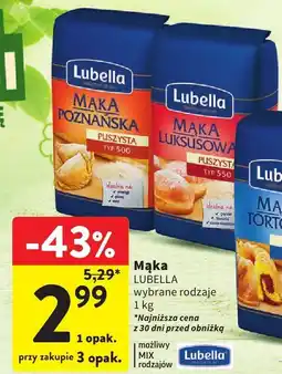 Intermarche Mąka Lubella różne rodzaje 1kg oferta