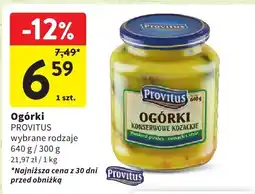 Intermarche Ogórki konserwowe Provitus 640g oferta