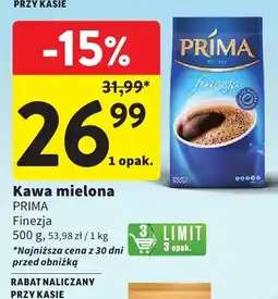 Intermarche Kawa mielona PRIMA Finezja 500 g oferta