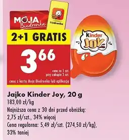 Biedronka Jajko z niespodzianką Kinder oferta