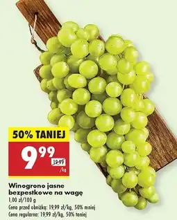 Biedronka Winogrona jasne bezpestkowe oferta