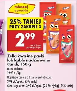 Biedronka Żelki paski kwaśne pomarańczowe Candi (biedronka) oferta