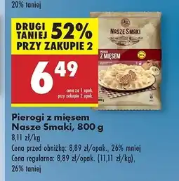 Biedronka Pierogi z mięsem Nasze smaki oferta