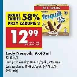 Biedronka Lody kakaowo-waniliowe Nesquik oferta