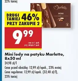Biedronka Lody mini Marletto oferta