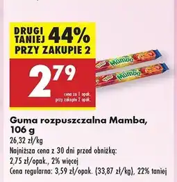 Biedronka Guma rozpuszczalna wieloowocowa Mamba oferta