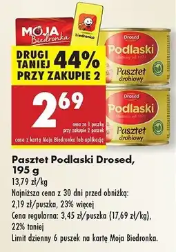 Biedronka Pasztet drobiowy Drosed podlaski oferta