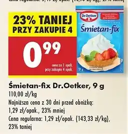 Biedronka Śmietan-fix Dr. oetker oferta