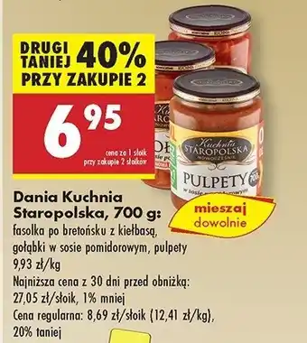 Biedronka Pulpety w sosie pomidorowym Kuchnia staropolska oferta