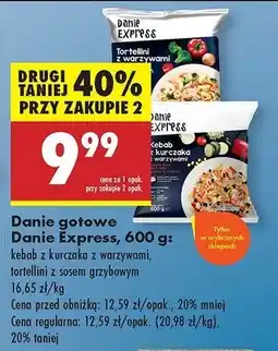 Biedronka Tortellini z warzywami i sosem grzybowym Danie express oferta