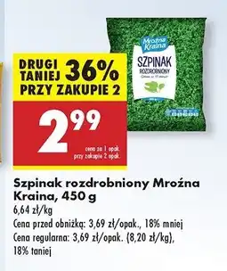 Biedronka Szpinak rozdrobniony Mroźna kraina oferta