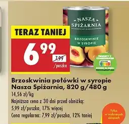 Biedronka Brzoskwinie w syropie Nasza spiżarnia oferta
