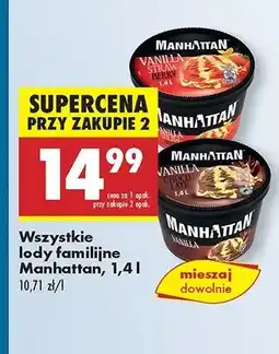 Biedronka Lody chocolate & vanilla Nestle manhattan Manhattan (nestle) oferta