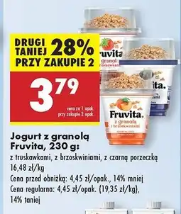 Biedronka Jogurt z porzeczkami z granolą Fruvita oferta