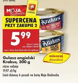 Biedronka Gulasz z kurczaka Krakus animex oferta