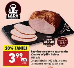 Biedronka Szynka wędzona czereśnią Kraina wędlin select oferta