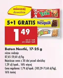 Biedronka Baton Nestle trix oferta