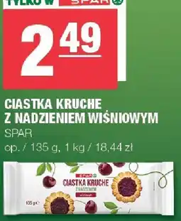 Spar Ciastka kruche z nadzieniem wiśniowym Spar oferta