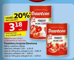 Auchan Pomidory krojone z czosnkiem Dawtona oferta
