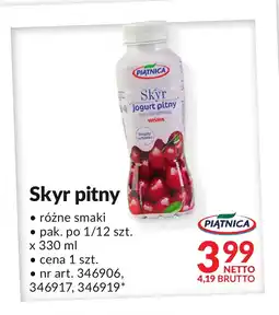 Makro Skyr pitny różne smaki 330ml Piątnica oferta