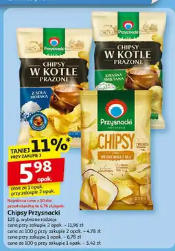 Auchan Chipsy w kotle prażone kwaśna śmietana Przysnacki oferta