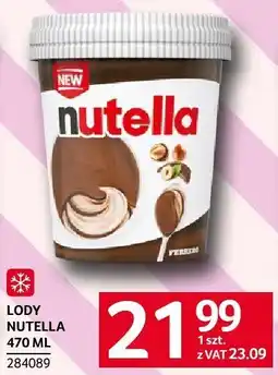 Selgros Lody nutella 470 ml Selgros oferta