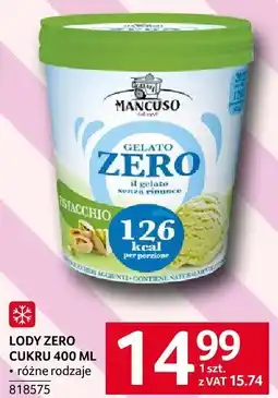 Selgros Lody zero cukru 400 ml Selgros oferta