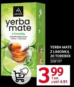 Selgros Yerba mate z limonką 20 torebek oferta