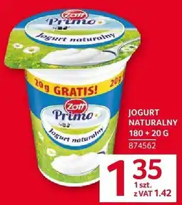 Selgros Jogurt naturalny Zott Primo 180 + 20 g oferta