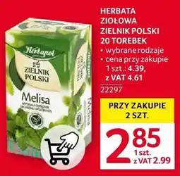 Selgros Herbata ziołowa Zielnik Polski 20 torebek oferta