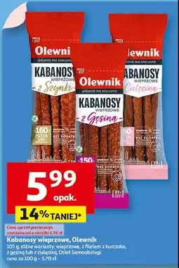 Auchan Kabanosy z szynki Olewnik oferta