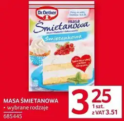 Selgros Masa śmietanowa 200g Dr. Oetker oferta