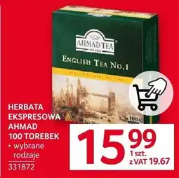 Selgros Herbata ekspresowa Ahmad 100 torebek oferta