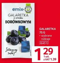 Selgros Galaretka o smaku borówkowym 75g Emix oferta
