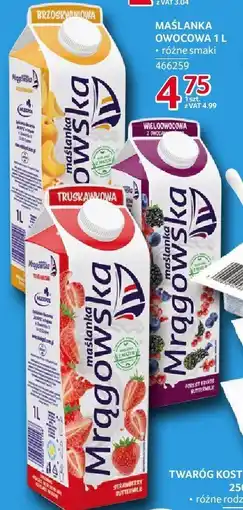 Selgros Maślanka owocowa brzoskwiniowa 1L Mrągowska oferta