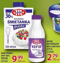 Selgros Kefir Mlekpol naturalny bez laktozy 375g oferta