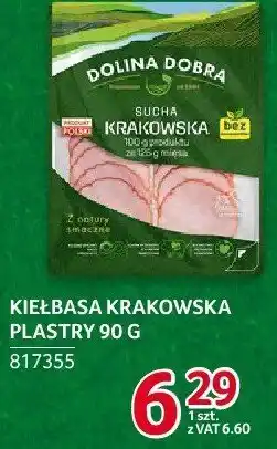 Selgros Kiełbasa krakowska plastry 90g Dolina Dobra oferta