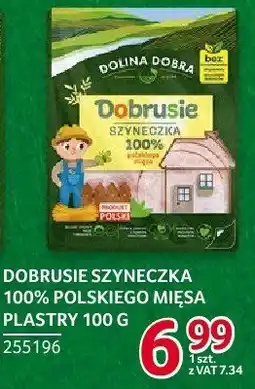 Selgros Dobrusie szyneczka 100% polskiego mięsa plastry 100g Dolina Dobra oferta