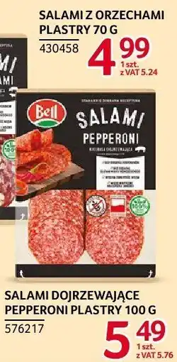 Selgros Salami dojrzewające pepperoni plastry 100 g Bell oferta
