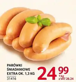 Selgros Parówki śniadaniowe extra ok. 1,3 kg Łuków oferta