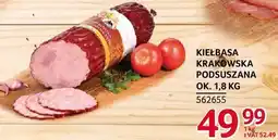 Selgros Kielbasa krakowska podsuszana ok. 1,8 kg ZMB Białystok oferta