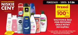 Biedronka Żele pod prysznic oraz płyny do kąpieli oferta
