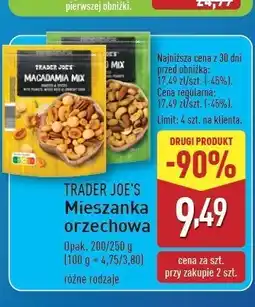 ALDI Mieszanka orzechów macadamia mix Trader joe's oferta