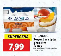 Lidl Jogurt grecki z brzoskwiniami Eridanous oferta
