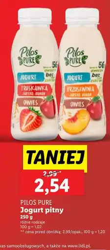 Lidl Jogurt truskawka - banan - owies Pilos pure oferta