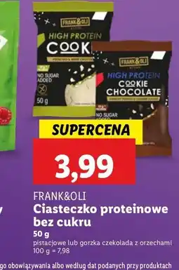 Lidl Ciastka proteinowe pistacja Frank&oli oferta