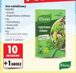 Intermarche Sos sałatkowy koperkowo-ziołowy 9g Knorr oferta