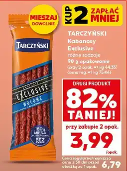 Kaufland Kabanosy wołowe Tarczyński exclusive oferta