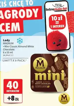 Intermarche Lody Magnum Mini Classic Almond White Chocolate 6x55ml oferta