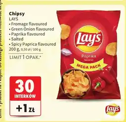 Intermarche Chipsy Lays Paprika Mega Pack 200g oferta